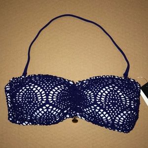 BRAND NEW La Blanca Purple and White Bikini Top